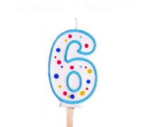 Picture of AGE 6 BLUE NUMERAL CANDLE